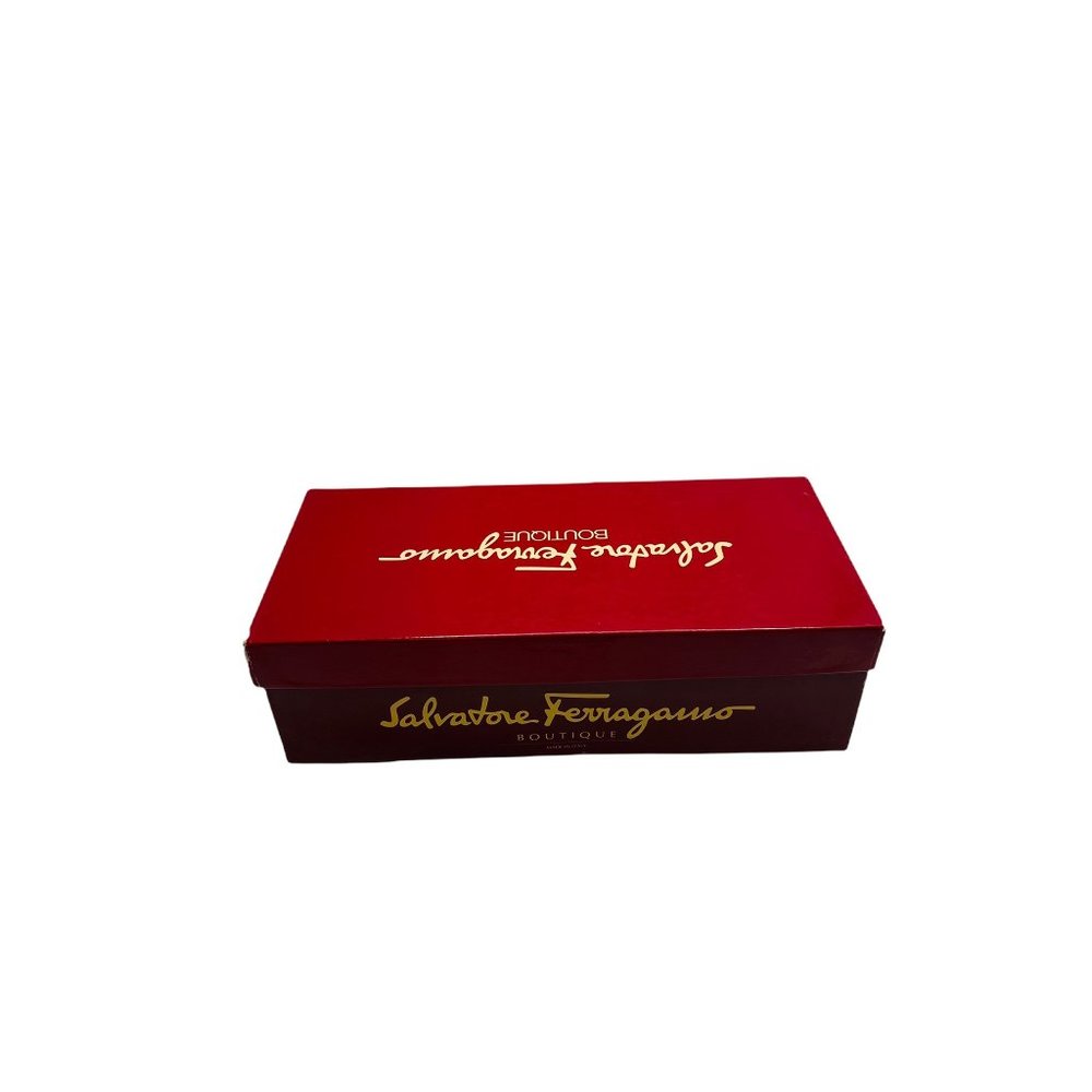 Salvatore Ferragamo School Espresso Napa Calf Leather S.F. Logo Hardware 9.5AA - Picture 9 of 11